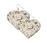 mophrati Earrings Heart-shaped Glitter Ear Dangle Multi-colored Exaggerated Jewelry Elements Earring Girls Party Banquet Decoration, Gold