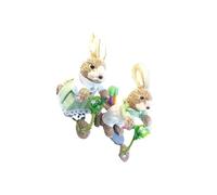 mophrati Easter Bunny Ornaments Desktop Ornament Materials Cute Cartoon Rabbit Figures Holiday Occasion Vivid Expressions And Fine Details Warm And Interesting Atmosphere Rabbit