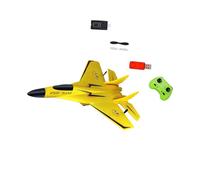 mophrati Easy Controls Rc Airplane Remote Control Glider Toy Designed Specifically For Young Boys To Skies Effortlessly Rc Airplane 2 Channels Ready To Fly Fighter Model, Yellow, 28.5x21x7.5cm