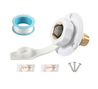 mophrati Easy RV Water Connection Inlet Water Fill Inlet for Motorhomes RV City Fill Flange Check Valve Hookup, C