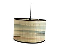 mophrati Eco Friendly Drum Lamp Shade Offering 12inch Replacement Beautifully Designed Vintage Patterns Living Rooms Lamp Cover Hanging Ceiling Light Pattern Printed, Style B