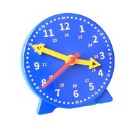 mophrati Educational Clock Plastic Early Learning Time Cognition Kindergarten Teaching Intelligence Toys Birthday Gifts, Blue