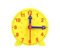 mophrati Educational Clock Plastic Early Learning Time Cognition Kindergarten Teaching Intelligence Toys Birthday Gifts, Yellow