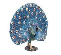 mophrati Educational Toy Figures Animals Theme Party Supplies Wildlifel Peacock Figurine For Kids’ Insight Living Room Ornaments Wildlifel Animal Figure Realistic Peacock Model, Blue, 17x7.2x15.6cm