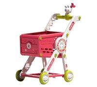 mophrati Educational Toy Shopping Cart Toys Providing Children Real Life Grocery Experience Helping Develop Essential Skills Wheels Cover Pretend Kids Baby Kitchen Food Play