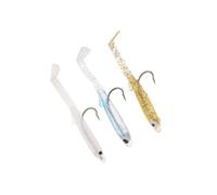 mophrati Effective Eels Soft Lure With Hook Innovative Small EEL Fishing Lure Reliable Soft Plastic Fishing Bait Attracting Fish Artificial Fish Bait Swimbait Not Easy To Distinguish True Or False