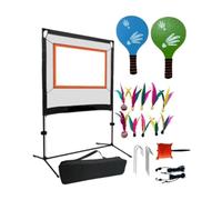 mophrati Efficient Badminton Net With Stand Rackets And Shuttlecocks In Easy Storage Bag Sports Events Set Includes Everything For Fun Game Of Badminton.Package Includes 2 Rackets