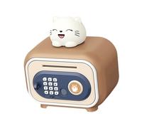 mophrati Electronic Savings Jar with Password Code Brown cat 19.7x14x23cm