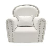 mophrati Elegant Baby Photography Props Mini Posing Chair Soft Appearance Artistic Newborn Photography and Birthday Celebrations Baby Shower Party Decoration Couch Birth Gift, White