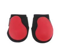 mophrati Equestrian Leg Wraps Adjustable Size Strap Horse Leg Wraps Comfortable Fit High Elasticity Shock Reduction Wrap Set Equestrian Equipment Hind Boots, Red Hind Foot