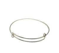 mophrati Expandable Bracelet Wristband Metal Simple Style Fashion Jewelry All-match Body Adornment Romantic Perfect Gifts, White K