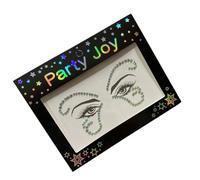 mophrati Eye Rhinestone Stickers Self Adhesive Crystal Glitter Body Face Makeup DIY Decorations for Women Party Accessory Supplies, HF-107 White AB