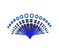 mophrati Fine Workmanship Gift Easy And Safe To Silicone Tunnel Ear Gauges Stretching Expanding Kit Premium Ear Stretching Kit, Blue