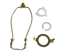 mophrati Flexible Lamp Harp with Finial for TableFloor Light Convenient and Adjustable Shade Support, Gold, 10 inch