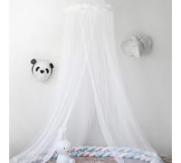 mophrati Foldable Bed Canopy With Fine-Meshed Fabric For Effective Mosquito Control Polyester Canopy Mosquito Net Baby, white