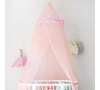 mophrati Foldable Bed Canopy With Fine-Meshed Fabric For Effective Mosquito Control Polyester Canopy Mosquito Net Baby, rose hermosa