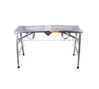 mophrati Foldable Work Platform Portable Adjustable Height Scaffolding Platform Securely Supporting Heavy Loads Portable Scaffolding Adjustable Height