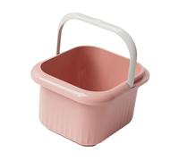 mophrati Foot Bath with Premium Attributes Portable Foot Soaker Tub Massage Roller Excellent Made Bath Basin for Soaking Feet Footbath Bucket, Pink, 21.5x25x23.5cm