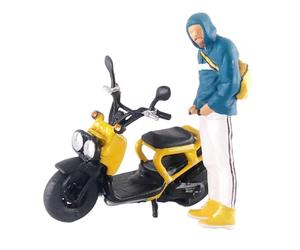 mophrati for Creative Miniature Scenes Male Man People Figurines Building Lifelike Diorama Scenes Diorama 1/64 Scenario Model Accessories Doll Toys Fairy, Yellow Blue, 2.8-3.0cm