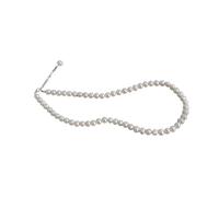 mophrati Freshwater Pearl Chokers Adjustable Neck Jewelry Fashion Accessory Women White Color Necklace Gifts for Wedding Party, 32cm
