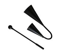 mophrati Fun Handheld Agogo Bell Two Tone Percussion Instrument Easy To Carry Enhances Creativity And Rhythm For Music Lovers Percussion Agogo Bells Traditional Instrument, 25x14cm