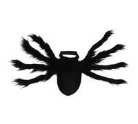 mophrati Funny Simulation Spider Dog Costume Pet Outfit Halloween Cosplay Black Dress Up Party Cat Above 1 Is Worn Around Neck And Under 1 Is Worn On Chest.Dress Up Dog As Cute Pet, Black, M