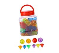 mophrati Geometric Shapes Kids Light Table Manipulatives Fun Learning Tool Promoting Skill Development In Math And Sorting 3D Shapes For Teaching Geometric Solids for Creative