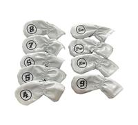 mophrati Golf Club Head Cover Protector Stylish And Elegant Golf Irons Head Covers For All Golfing Enthusiasts Club Cover With Number Tag Covers Wrap, Gray, 17x7x1.2cm