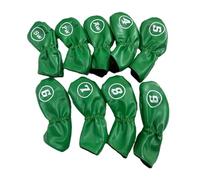 mophrati Golf Club Head Cover Protector Stylish And Elegant Golf Irons Head Covers For All Golfing Enthusiasts Club Cover With Number Tag Covers Wrap, Green, 17x7x1.2cm
