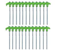 mophrati Ground Screws Built for Resilience During Cam and Amusement Park Escapades. Reliable Ground Pegs Heavy Duty Cam Accessories Pegs Storms, Green