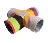 mophrati Guinea Pig Tunnels Beautiful Colorful Tunnels Designed For Small Animal Fun And Exercise Time Easy To Carry And Store. Port Is Designed With Plastic Sheet, 4 way