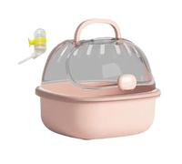 mophrati Hamster Carrier Cage Compact And Spacious All Outdoor Activities With Pets Hamster Carry Case Cage Adopts Transparent Window Guinea Pig Pet Outgoing Traveling Habitat, Pink, 20x18x16cm