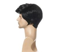 mophrati Handsome Style For Men Synthetic Blonde Hair Role-playing Wig Through Adjustable Headbands Mid Split Short Straight Wig