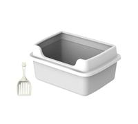 mophrati High Sided Litter Tray Deep Kitty Litter Box Features Open Top Ensuring Easy Access And Maintenance Comfortable Hold For Easy To Move Reusable Kitten Boxes Low Entry High Sided