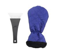 mophrati Ice Scraper Mitten For Cars Quick Defrosting Durable ABS Easy To Ergonomic Car Ice Scraper With Glove Gloved, blue