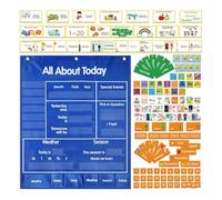 mophrati Innovative Teaching Pocket Chart For Weather Education Featuring Daily Activity Cards For Enriching Classroom Experience Classroom Daily Activities Chart Center Dustproof