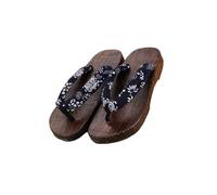 mophrati Japanese Clogs Slippers Geta Sandals Flops for Men Women Trendy and Lightweight, Blue Round, Size 40