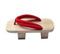 mophrati Japanese Traditional Wooden Clogs Men Women Comfortable Craftsmanship Gift Choice Stylish Slip Resistant Bottom Wooden Sandals Clogs Women Flip Flops Fashion, Red, Size 38