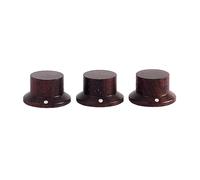 mophrati Knobs Wood Knobs Electric Guitar Volume 3 Pieces Guitar Bass Parts Smooth Comfortable Feel Bass Metal Volume Knob Tuning Tone