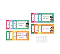 mophrati Large Font Early Learning Spanish Posters Featuring Educational Chart Set Of 16 Bright Posters Designed For Classroom Early Learning Spanish Educational Chart