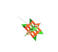 mophrati Large Kite With 3D Flower Multi Color Kite, Green, 100 cmx38 cm