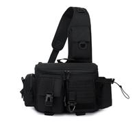 mophrati Lightweight Chest Bag for Fishing and Mountaineering Multi-Purpose Fanny Pack Large Crossbody Bag Mens Shoulder Backpack, Black