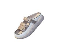 mophrati Lightweight Women s Slide Sandals Waterproof Soft Slip On Flat Sandal for Beach and Pool, Khaki, 35