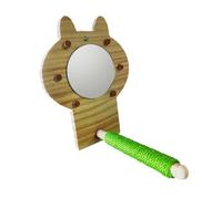 mophrati Macaws Budgie Finches Perch Wood Play Stand Encouraging Coordination And Exploration With Interactive Mirror Fun Bird Mirror Perch Toys Lovebirds Cage Accessories