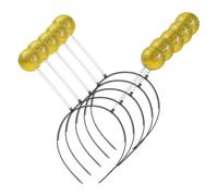 mophrati Martian Antenna Headband For Unisex Party Lightweight And Portable Plastic Alien Antenna Headband Glitter Alien, gold