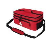 mophrati Medicines Organizer Bag with Adjustable Shoulder Strap Easy Carrying On Adventures Portable First Aid Bag Features Double Layer Offers Ample Storage