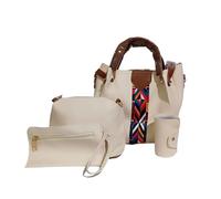 mophrati Messenger Bag ple And Practical For Various Occasions Shoulder Bag Leather Handbags Contrasting Color Splicing, white