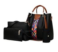 mophrati Messenger Bag ple And Practical For Various Occasions Shoulder Bag Leather Handbags Contrasting Color Splicing, black