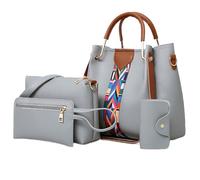 mophrati Messenger Bag ple And Practical For Various Occasions Shoulder Bag Leather Handbags Contrasting Color Splicing, light gray