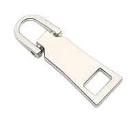 mophrati Metal Zipper Sliders Puller - Practical and Universal Replacement Detachable Metal Zippers Replacement Header Reusable, No. 3 * Silver